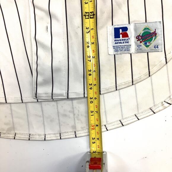 Vtg Russell Diamond Collection Pinstripe Chicago White Sox Jersey Mens 44 L USA - Picture 5 of 8
